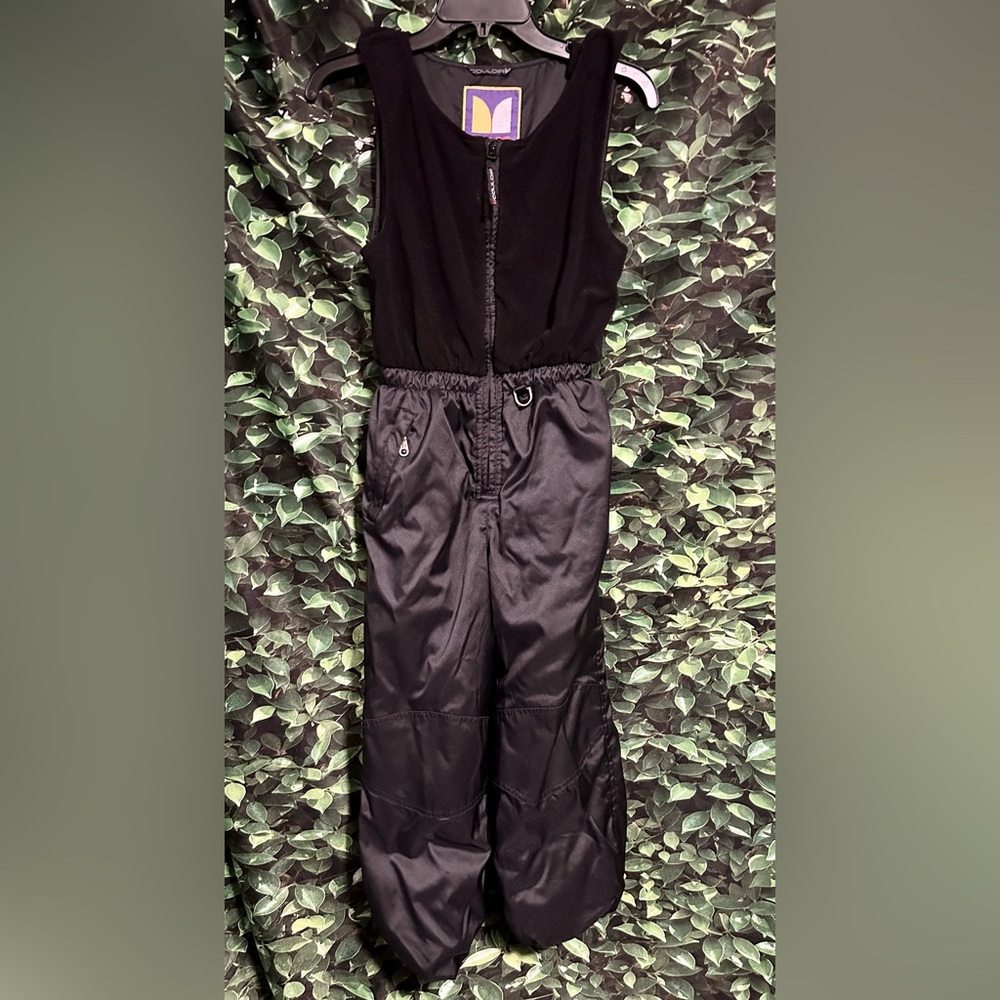 Vintage COULOIR Kids Snowboarding Ski Gear Bib Pants Fleece Black Unisex 8